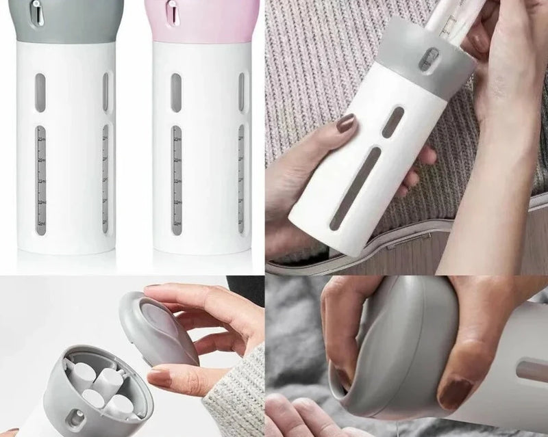 Dispenser Shampoo/Condicionador 4 em 1 Gel de Viagem